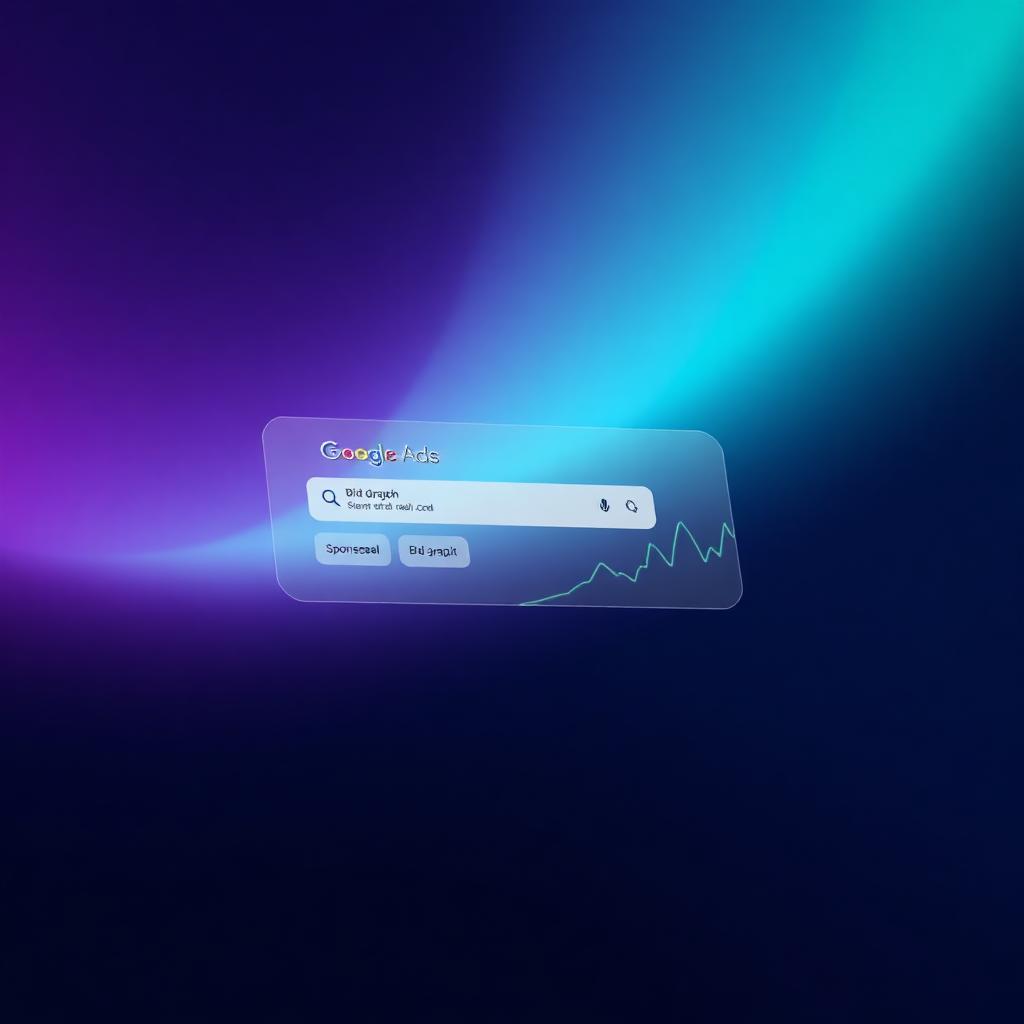 Abstract Google Ads search UI