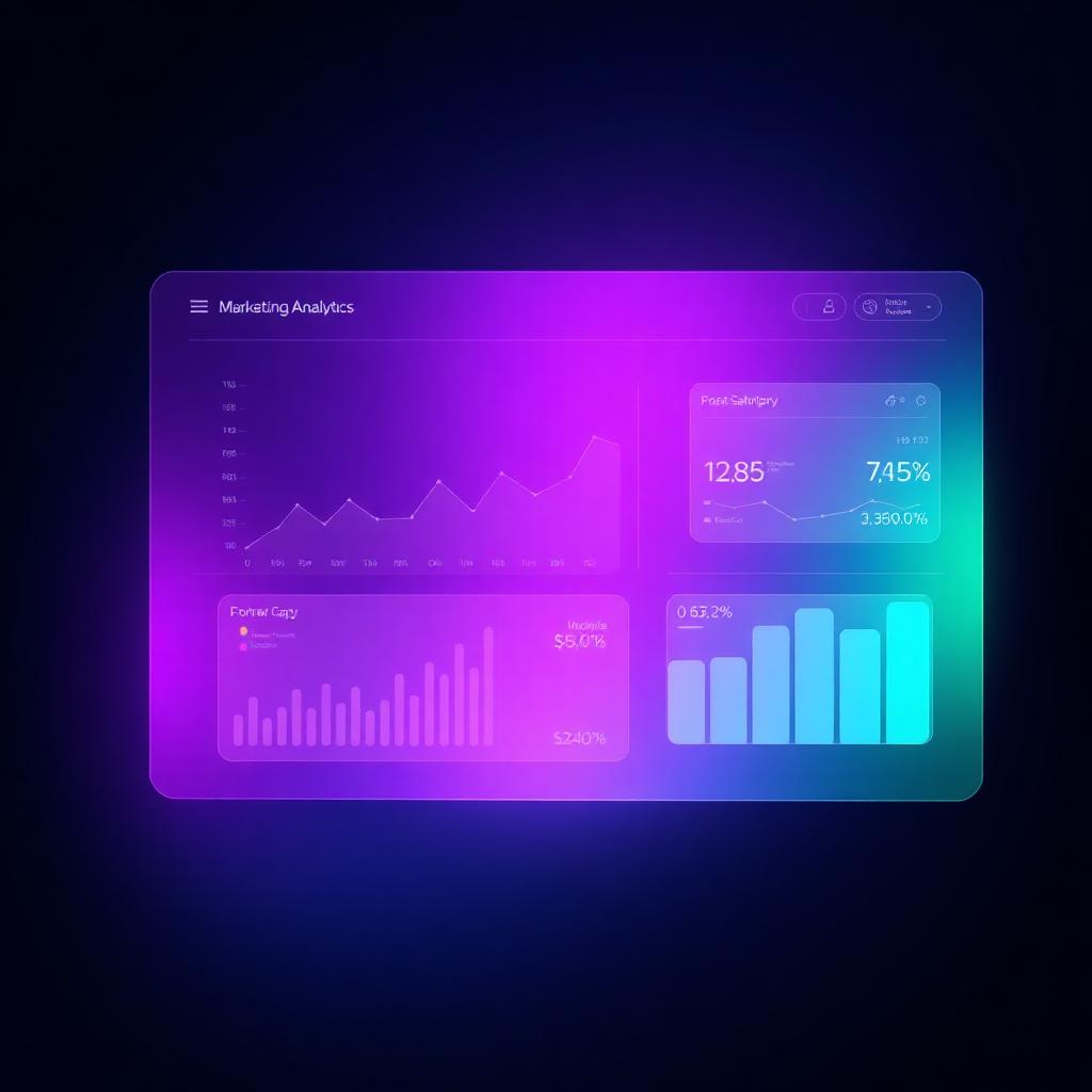 Abstract marketing analytics dashboard