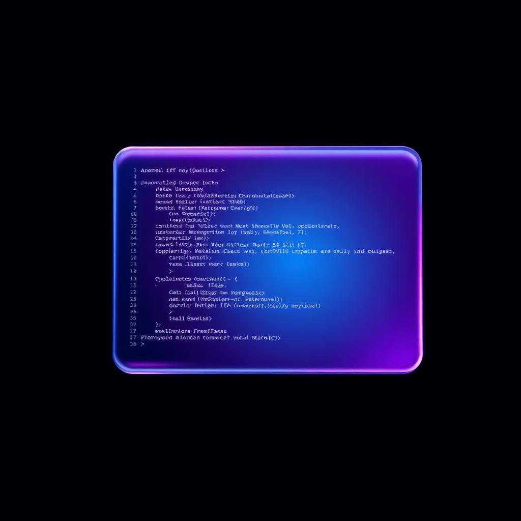 Abstract code editor visual